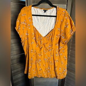 Torrid yellow floral top